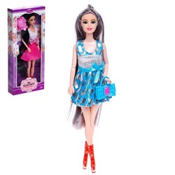 Кукла модель шарнирная "Анастасия" в платье, с аксессуарами, МИКС 7013645