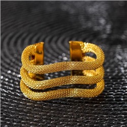 Кольцо для салфетки «Трипл», 5×4,5×2,5 см, цвет золотой