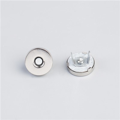 Кнопка магнитная, d = 14 мм, цвет серебряный