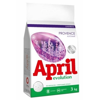 Сонца April Стиральный порошок Evolution 3D 3 кг Автомат PROVENCE