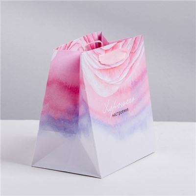 Пакет ламинированный квадратный «Цветочная нежность», 22 × 22 × 11 см