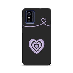 Матовый силиконовый чехол Violet heart strand на ZTE Blade L9