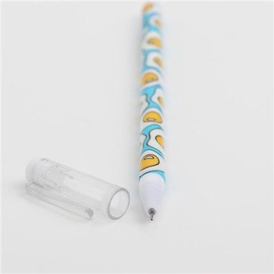 Ручка гелевая пластиковая Gusssi, синяя паста, 0,5 мм, цена за 1 шт