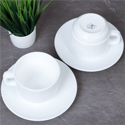 Чайный набор 4 предмета 250 мл белый А / KFB250-12PCS (White) /