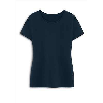 Женская футболка прилегающего силуэта, цвет синий