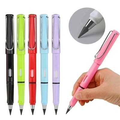 Вечный карандаш разноцветный с ластиком 12 штук (3299)