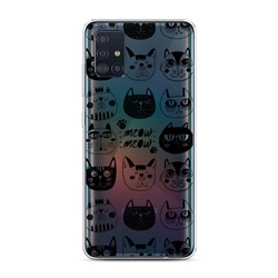 Силиконовый чехол Meow art на Samsung Galaxy A51