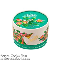 чай Nadin "Весна-чудесная пора" чёрный с ароматом апельсина и жасмина, картонная туба 30 г.
