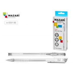Ручка гелевая "RAIN" 0.8мм серебряная M-5551-95 Mazari