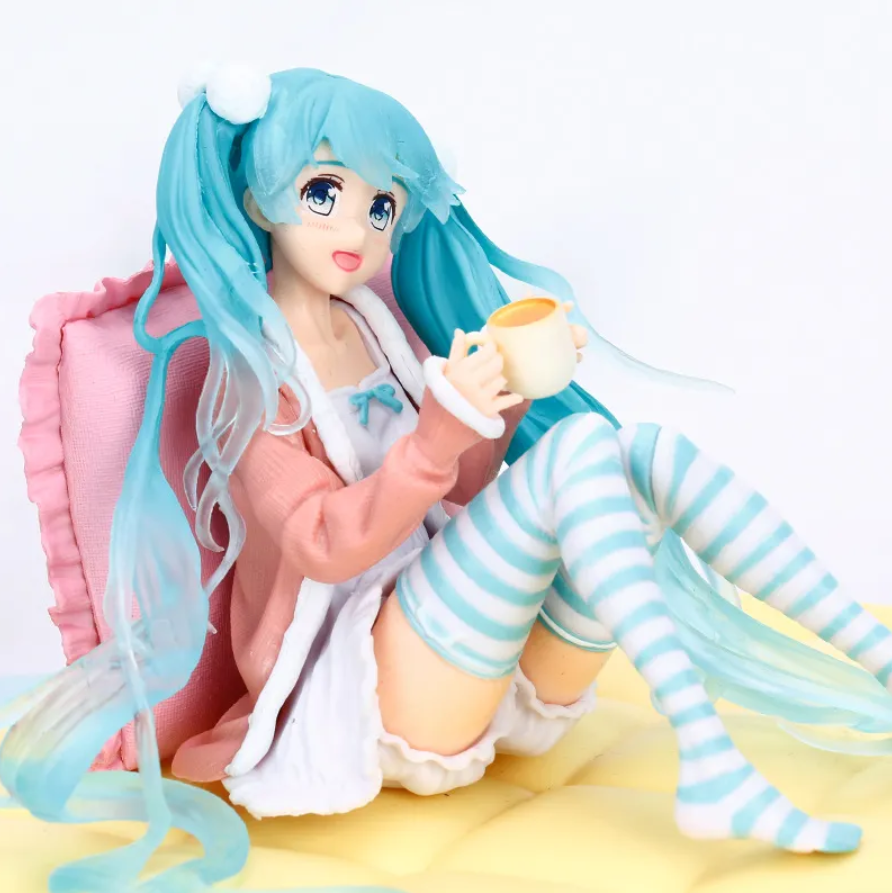 Фигурка Аниме Мику Хацунэ сидячая с кружкой / Miku Hatsune 11х16 см купить,  отзывы, фото, доставка - FOX-sp.ru