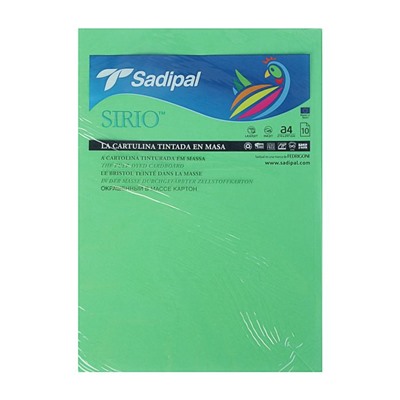 Картон цветной Sadipal Sirio, 210 х 297 мм,1 лист, 170 г/м2, зелёный малахит, цена за 1 лист
