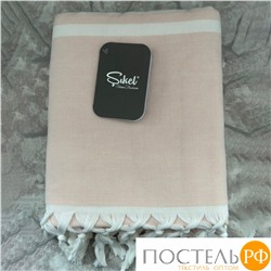 PL036/M08 Пляжное полотенце пештемаль 100% хлопок Sultan персиковый (100*150)