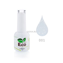 E.co nails, Dalmatian Top Coat - верхнее покрытие (White Flakes), 10 мл