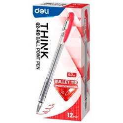 Ручка шариковая Think EQ2-RD красная 0.7мм (1549631) Deli