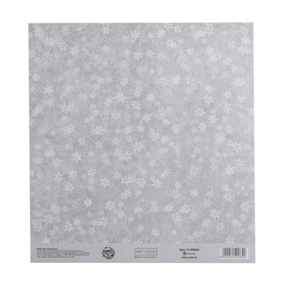 Бумага для скрапбукинга «Зимний узор», 20 × 21.5 см, 180 г/м