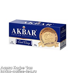 чай черный Akbar Граф Грей с бергамотом в пакетиках с/я 2 г.* 25 пак.