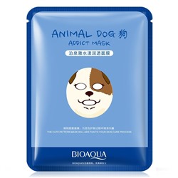Увлажняющая тканевая маска для лица BIOAQUA Animal Dog Addict Mask с рисунком СОБАКИ