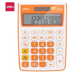 Калькулятор 12 разрядов E1238/OR 104,5х27,4х145,1 мм оранжевый (1189227) Deli