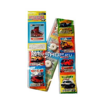 Конфеты Свистулька-Автомобили с наклейками (лента) Coris, Япония, 32,8 гРаспродажа