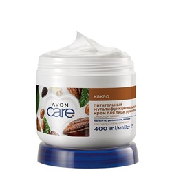 Питательный мультифункциональный крем для лица и тела с маслом какао, 400 мл
