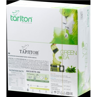 TARLTON. Green Tea карт.пачка, 100 пак.