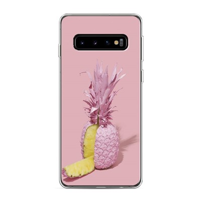 Силиконовый чехол Розовый ананас на Samsung Galaxy S10