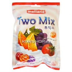 Молочно-фруктовая карамель Two Mix Melland (клубника, виноград, апельсин), Корея, 100 г Акция