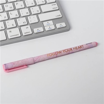 Ручка с колпачком и нанесением soft-touch Follow, синяя паста, 0,7 мм, цена за 1 шт