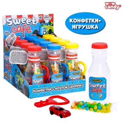 Набор с конфетами Sweet cafe, машинка, в бутылочке, МИКС