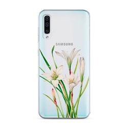 Силиконовый чехол White lily на Samsung Galaxy A50