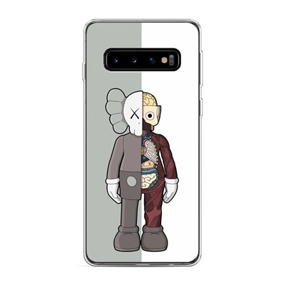 Силиконовый чехол KAWS grey на Samsung Galaxy S10