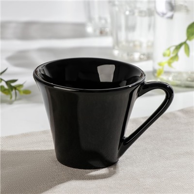 Кружка Доляна Coffee break, 180 мл, 11,5×9×7,5 см, цвет чёрный