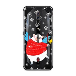 Силиконовый чехол Белый медведь на коньках на ZTE Nubia Red Magic 6