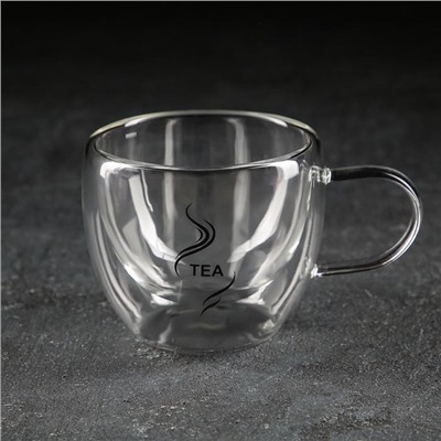 Кружка с двойными стенками Magistro «Дуо. Tea», 160 мл, 12,5×9×7,5 см