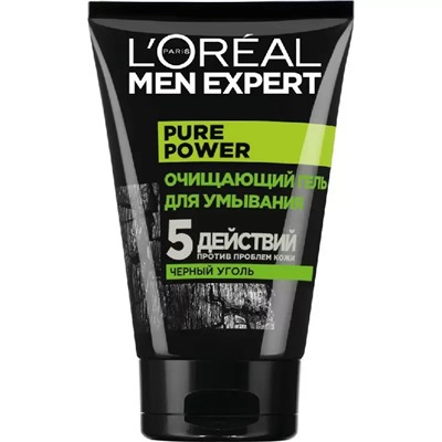 Loreal Men Expert - Гель для умывания черный уголь 100 мл