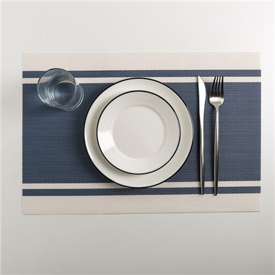 Салфетка сервировочная на стол «Дорога», 45×30 см, цвет синий