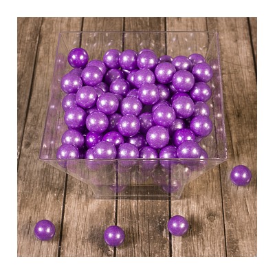 Сахарные шарики Фиолетовые перламутровые 10 мм, 50 гр