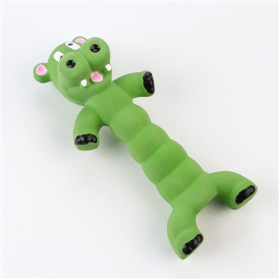 Игрушка пищащая для собак из латекса "Корова", 21 см, зелёная