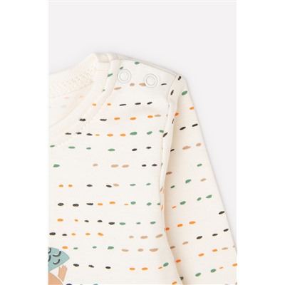 Джемпер для девочки Crockid К 301576 цветные штрихи на белой лилии