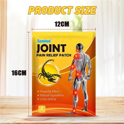 Лечебный пластырь с ядом скорпиона Sumifun Pain Relief Patch 8шт