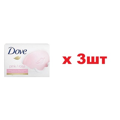 Dove Крем-Мыло 135г С Ароматом розы 3шт