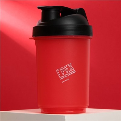 Шейкер спортивный «Грех», красно-чёрный, с чашей под протеин 500 мл