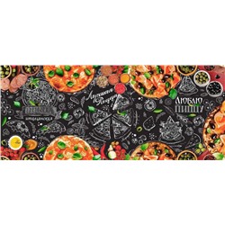 Ткань вафельное полотно 150 см Пицца арт. 62096-1 (черный)