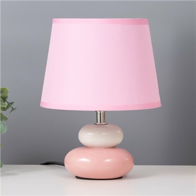 Настольная лампа "Баланс" Е14 40Вт бело-розовый 17,5х17,5х23 см