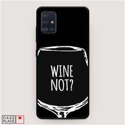 Матовый силиконовый чехол Wine not black на Samsung Galaxy A51