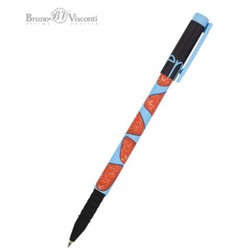 Ручка шариковая 0.5 мм "FunWrite.Ягоды. Графика. Клубника" синяя 20-0212/96 Bruno Visconti