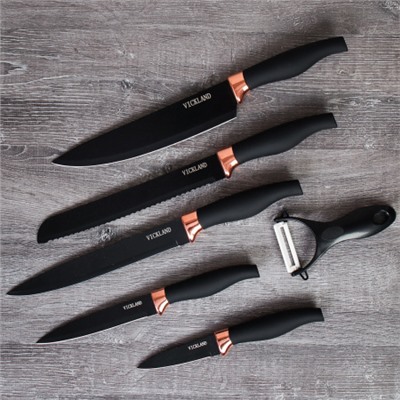 Набор кухонных ножей 6 предметов / WD-103 /уп 30/овощечистка в комплекте