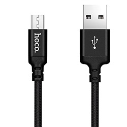 Кабель USB - micro USB Hoco X14 Times Speed (повр. уп)  200см 2A  (black)