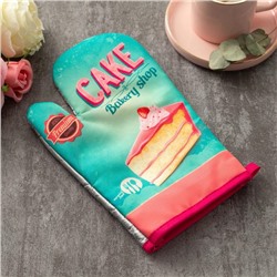 Варежка Доляна "Cake"цв.голубой 26*16 см, 100% п/э