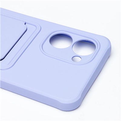 Чехол-накладка - SC304 с картхолдером для "Realme C33" (dark violet)